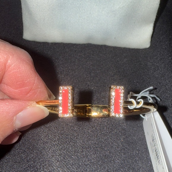 Kate Spade Gold Cuff with Red Details - Picture 2 of 7